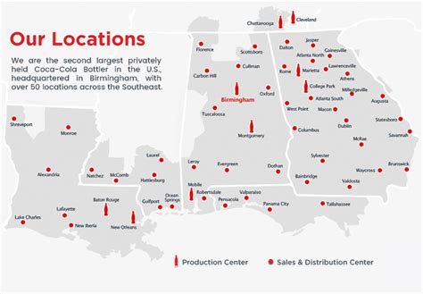 Coca-Cola UNITED map of locations- local bottlers - Coca-Cola UNITED