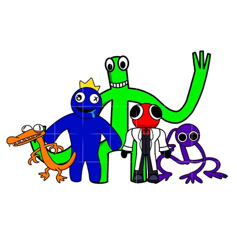 Rainbow Friends Characters PNG Digital Download Image, Rainbow Friends Blue Roblox Digital File ...