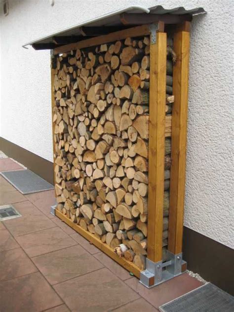 Brennholzunterstand Bauanleitung zum selber bauen | Outdoor firewood ...