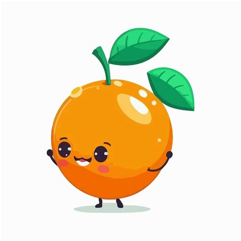 Premium Vector | Vector cute tangerine cartoon style