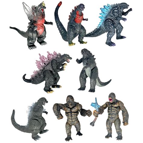 TwCare 8pcs King Kong vs Godzilla Toys 2021 Movable Joint Action ...