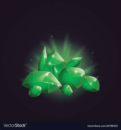 Crystals and natural minerals cartoon magic Vector Image