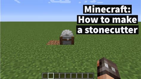 Minecraft: How to make a stonecutter and use it - YouTube