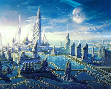 Picture Fantasy Fantastic world Cities 1280x1024 | Fantasy city, Sci fi landscape, Fantasy landscape