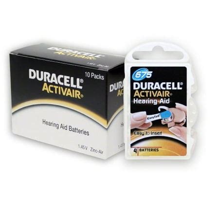 40 Duracell Activair Hearing Aid Batteries Size: 675 - Walmart.com