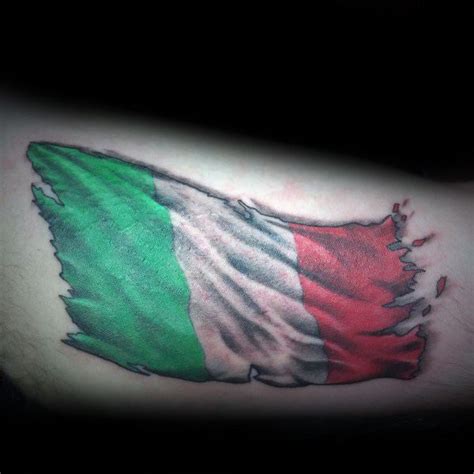 40 Italian Flag Tattoo Ideas For Men - Italy Designs