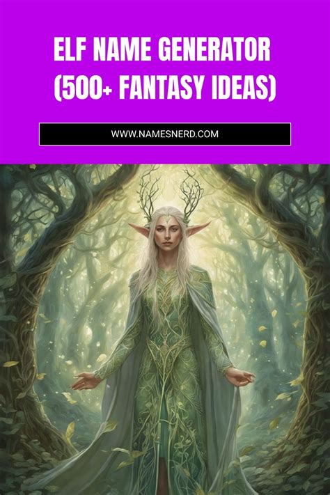 Elf Name Generator (500+ Fantasy Ideas) | Elf name generator, Elf names, Female elf names