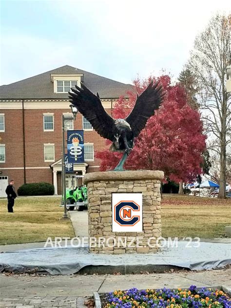 Striking Eagle Bronze Mascot- Carson Newman University