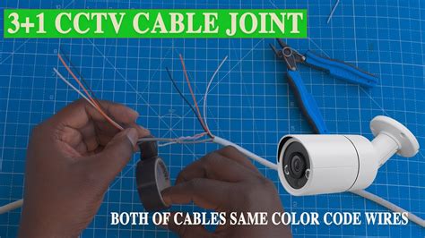 3+1 CCTV Cable Joint properly, Same color code wire 3+1 CCTV camera cable joint | Part 1 - YouTube