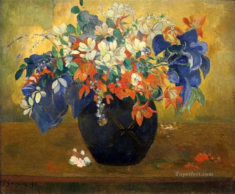 Bouquet of Flowers Post Impressionism Primitivism Paul Gauguin Painting in Oil for Sale