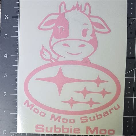 Moo Moo Subaru Decal - Etsy