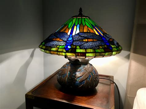 Tiffany Dragonfly Lamp with Mosaic base. | Collectors Weekly