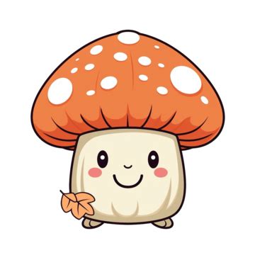 Cute Halloween Cartoon Mushroom Vector Clipart, Kawaii Halloween ...