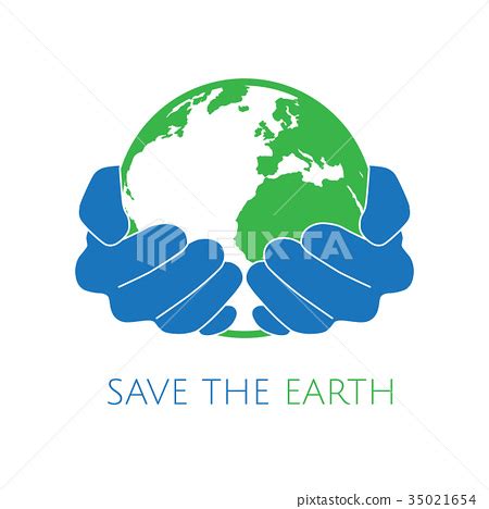 Save the earth concept logo - Stock Illustration [35021654] - PIXTA