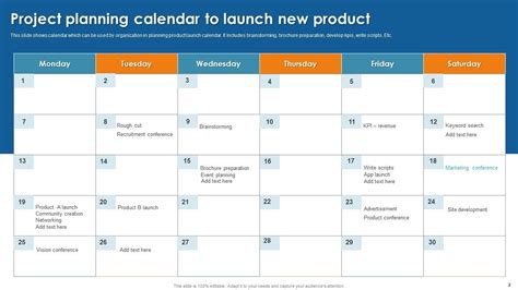 Project Planning Calendar Powerpoint Ppt Template Bundles