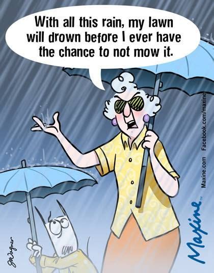 With all this rain, my lawn will drown before I ever have the chance to not mow it. | Rain humor ...