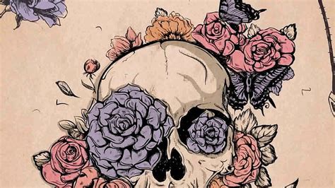 Samsung Theme Live Flower Skull Tattoo Day Of, Dead Flowers HD ...