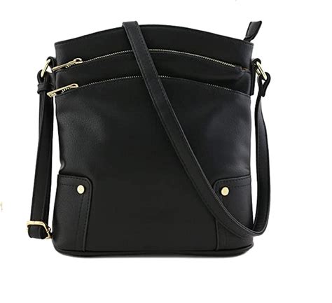 Black Leather Crossbody Bag Black Leather Crossbody Purse - Etsy