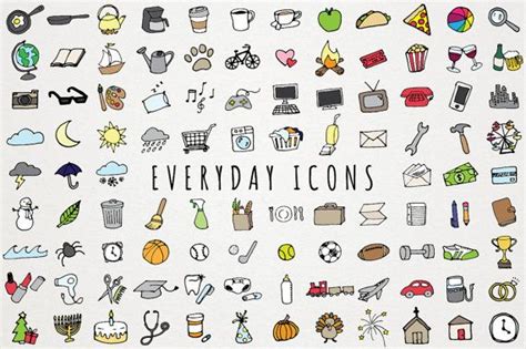 Everyday Items Clipart Set Clipart for Planner Stickers, Chores Clip ...