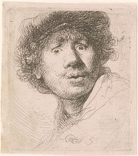 Rembrandt, Self-portrait (etching), 1630. : r/museum