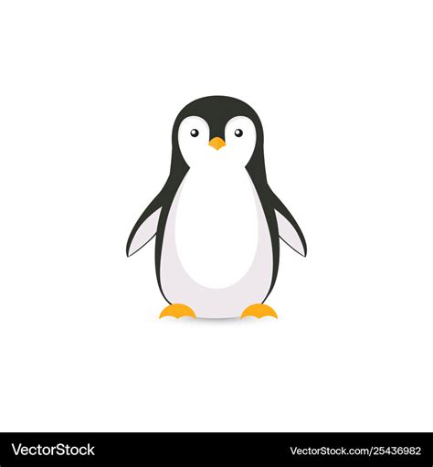 Cartoon penguin icon Royalty Free Vector Image