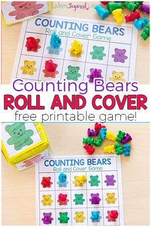 Counting Bears Math Game and Activities | Math games, Printable math ...