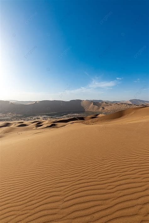 Badain Jaran Desert Scenery Map Background, Blue Sky, Badain Jaran ...