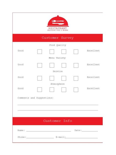 Survey Card Template - Sample Professional Templates