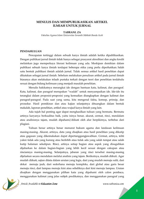 Materi Artikel Jurnal Ilmiah / Ulasan Buku-Contoh Ulasan Jurnal ...