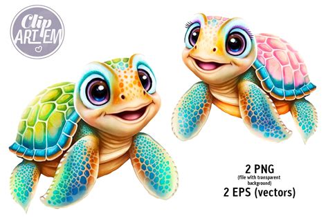 Baby Sea Turtle Cartoon