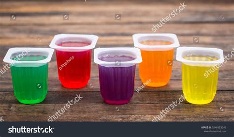 Multi Coloured Fruit Jelly Plastic Cups Stock Photo 1548953246 ...