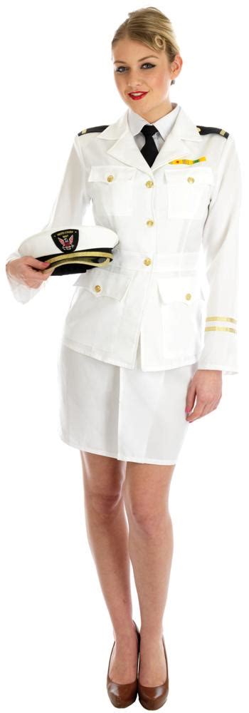 Adult 1940's Lady Naval Officer Navy Uniform Fancy Dress Costume Large ...