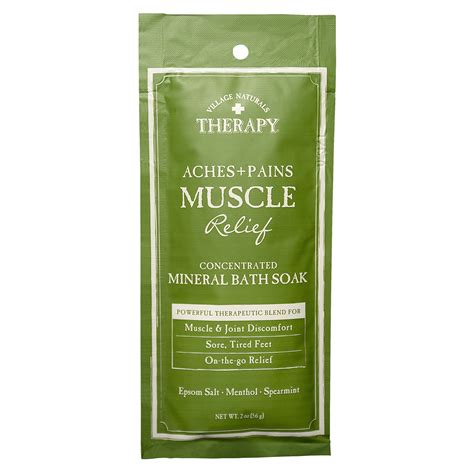 Village Naturals Therapy Aches & Pains Muscle Relief Mineral Bath Soak ...