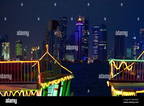 Qatar, Doha, skyline Stock Photo - Alamy