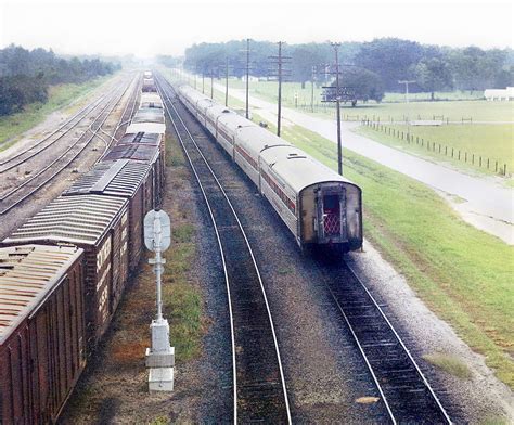 Amtrak northbound Silver Service train seen from a vehicle… | Flickr