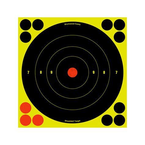 Shoot-N-C 8-Inch Bullseye Targets (6 Sheet Pack) - Omaha Outdoors