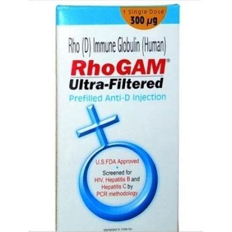 Rhogam 300mcg Injection, Kedrion Biopharma, Prescription at Rs 1800/vial in Poladpur