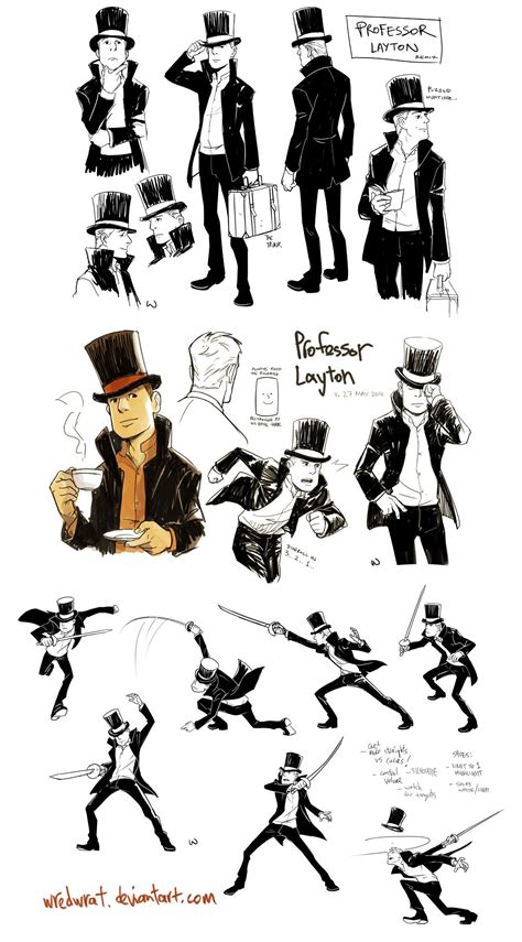 Professor Layton wratstyled by wredwrat on DeviantArt | Professor layton, Character design ...