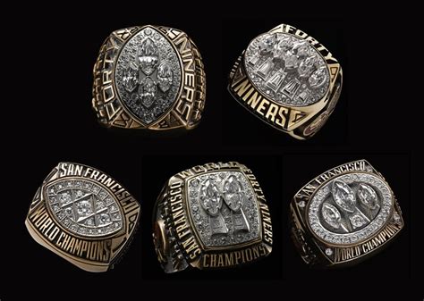 Our five Super Bowl rings in all their glory : 49ers