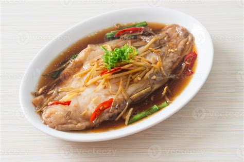 Steamed Fish with Soy Sauce 10180380 Stock Photo at Vecteezy