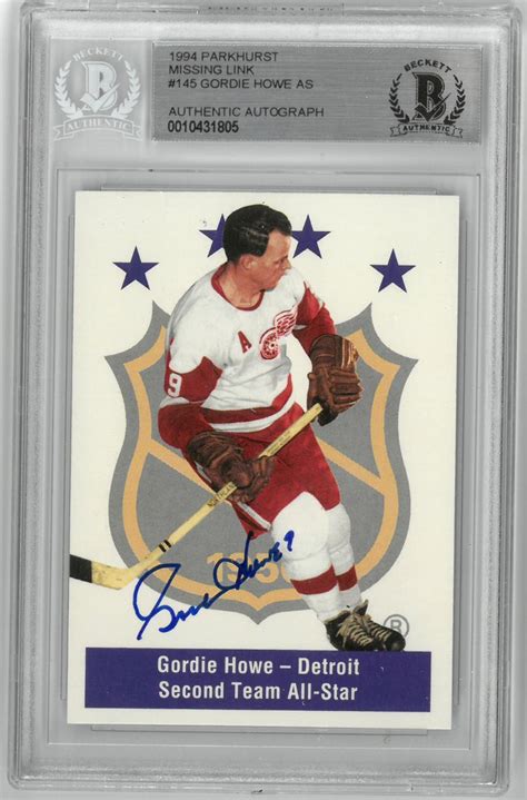 Lot Detail - Gordie Howe Autographed 94 Parkhurst Card