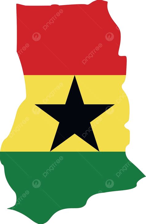 Map Of Ghana Flag Background Atlas Silhouette Vector, Background, Atlas ...