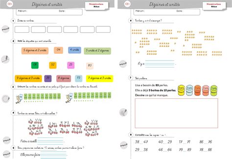 Mathématiques CE1 - Documents élèves - Cycle 2 ~ OrphéecoleCycle 2 ~ Orphéecole