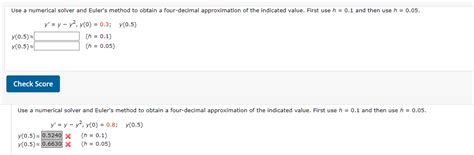 Solved Use a numerical solver and Euler's method to obtain a | Chegg.com