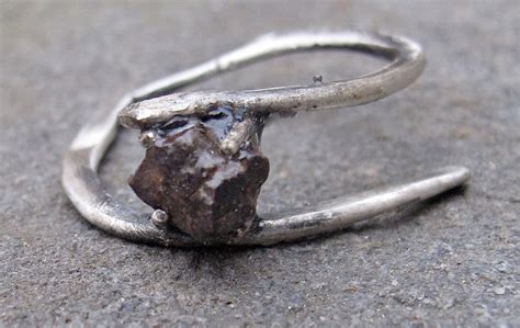 Conflict free Carbonado black diamond fine silver ring