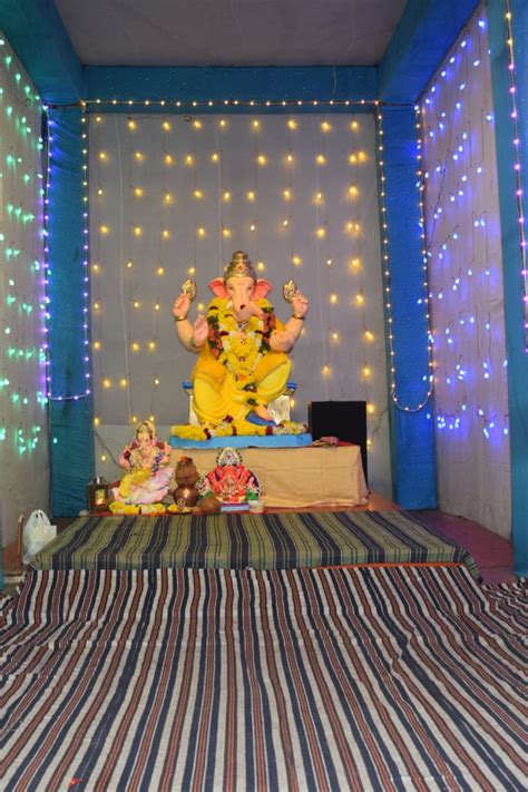 sarvjanik bal ganesh mandal 2019 | Ganpati decoration design, Ganapati decoration, Ganpati ...