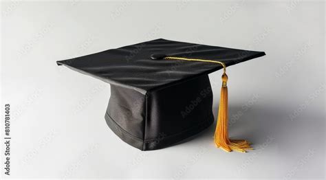 graduation cap with golden tassel Stock Illustration | Adobe Stock