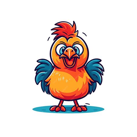 Premium Vector | Chicken crowing cartoon tshirt and mug design graphic ...