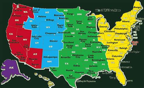 Map Of The Us With Time Zones - HolidayMapQ.com