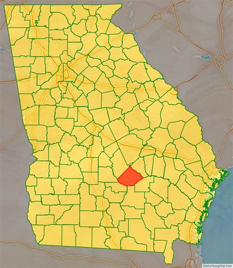 Map of Telfair County, Georgia - Thong Thai Real